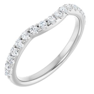 Platinum 1/3 CTW Lab Grown Diamond Contour Band