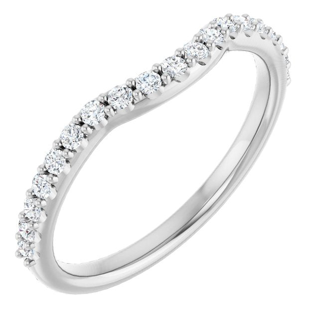 Platinum 1/4 CTW Lab Grown Diamond Contour Band