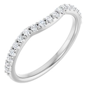 Platinum 1/4 CTW Lab Grown Diamond Contour Band