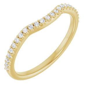 14K Yellow 1/8 CTW Lab Grown Diamond Contour Band