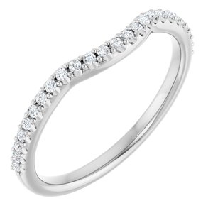 Platinum 1/8 CTW Lab Grown Diamond Contour Band