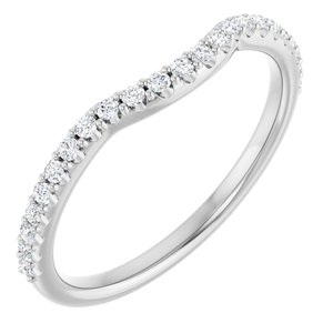 Platinum 1/5 CTW Lab Grown Diamond Contour Band