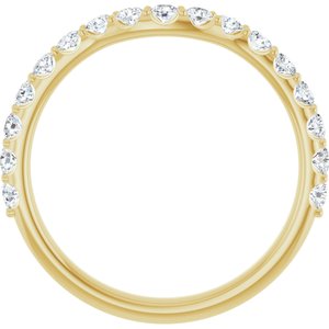 14K Yellow 1/2 CTW Lab Grown Diamond Contour Band