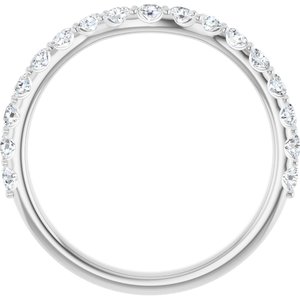Platinum 1/2 CTW Lab Grown Diamond Contour Band