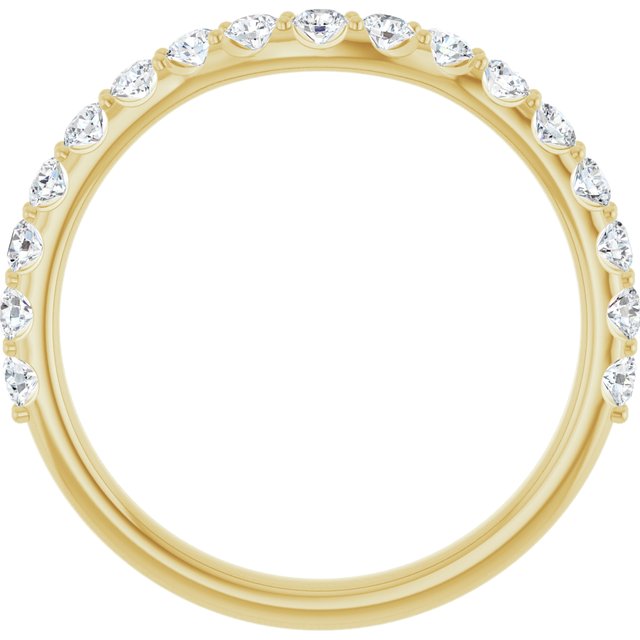 14K Yellow 1/2 CTW Lab Grown Diamond Contour Band