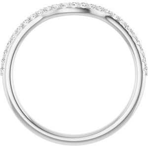 Platinum 1/8 CTW Lab Grown Diamond Contour Band