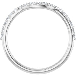 Platinum 1/4 CTW Lab Grown Diamond Contour Band