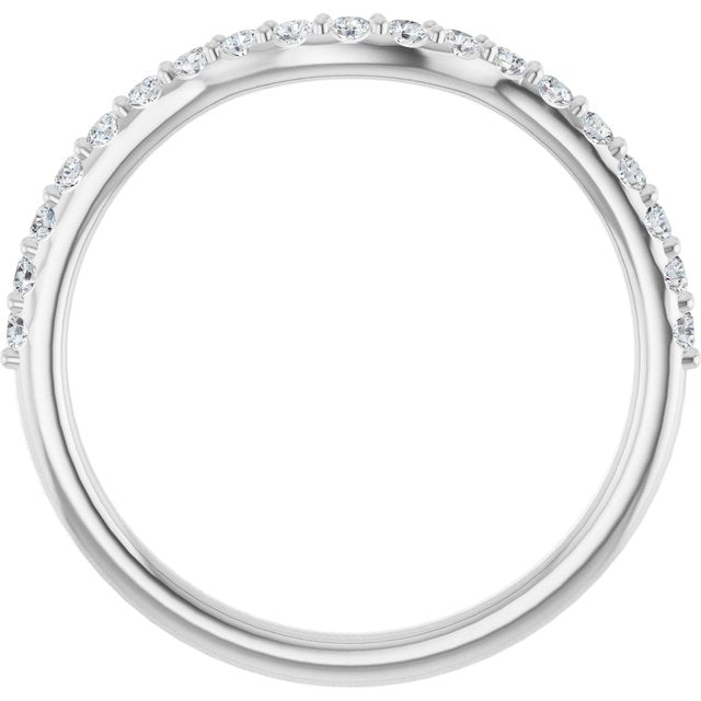 Platinum 1/4 CTW Lab Grown Diamond Contour Band