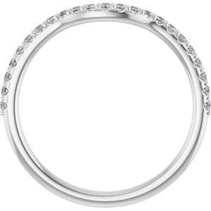 Platinum 1/5 CTW Lab Grown Diamond Contour Band