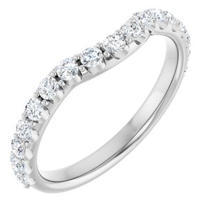 Platinum 1/2 CTW Lab Grown Diamond Contour Band