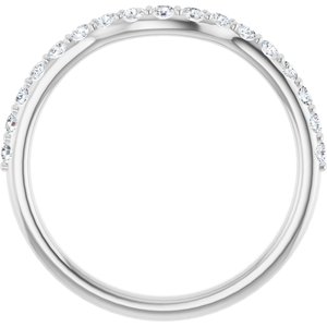 Platinum 1/3 CTW Lab Grown Diamond Contour Band