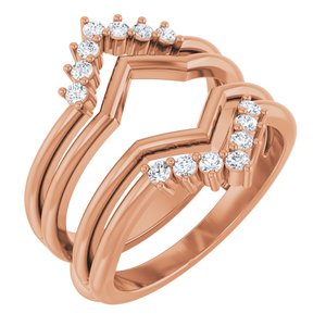 14K Rose 1/4 CTW Lab-Grown Diamond Ring Guard