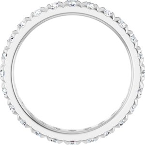 Platinum 1 1/3 CTW Lab-Grown Diamond  French-Set Eternity Band