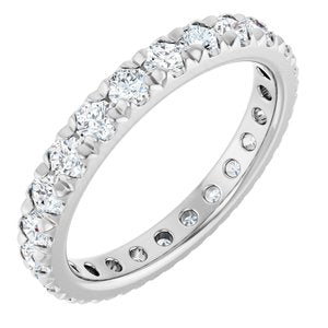 Platinum 1 3/8 CTW Lab-Grown Diamond  French-Set Eternity Band