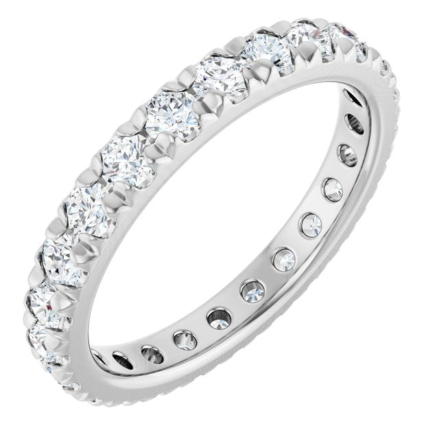 Platinum 1 3/8 CTW Lab-Grown Diamond  French-Set Eternity Band
