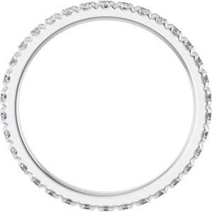 Platinum 5/8 CTW Lab-Grown Diamond  French-Set Eternity Band