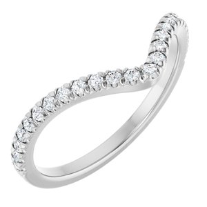 Platinum 1/5 CTW Lab-Grown Diamond French-Set Contour Band