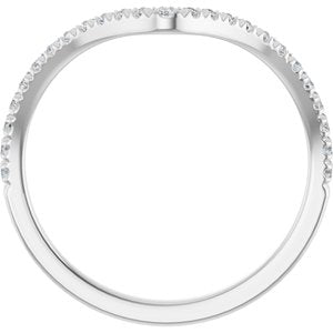 Platinum 1/5 CTW Lab-Grown Diamond French-Set Contour Band