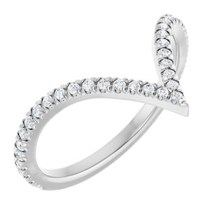 Platinum 1/4 CTW Lab-Grown Diamond  French-Set Contour Band