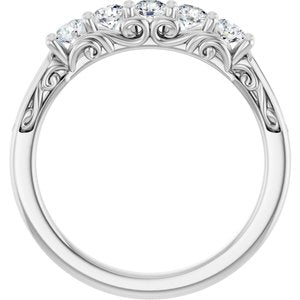 Platinum 1/2 CTW Lab-Grown Diamond Anniversary Band