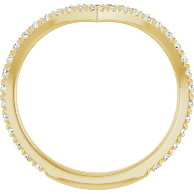 14K Yellow 3/8 CTW Lab-Grown Diamond Contour Band