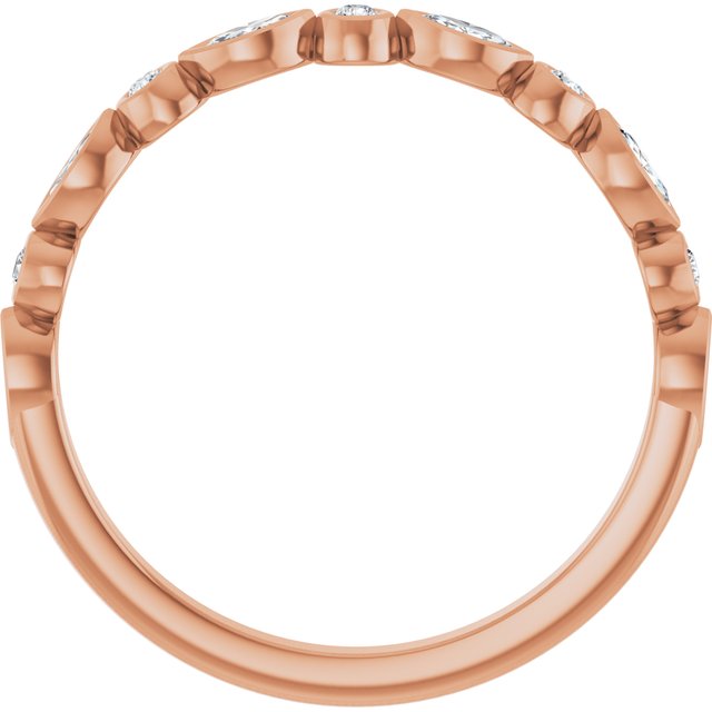14K Rose 1/5 CTW Lab-Grown Diamond Anniversary Band