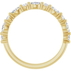 14K Yellow 1/3 CTW Lab-Grown Diamond Anniversary Band