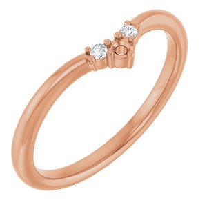14K Rose .06 CTW Lab-Grown Diamond Contour Band