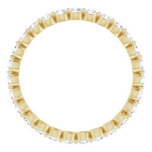 14K Yellow 3/4 CTW Lab-Grown Diamond  Eternity Band