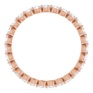 14K Rose 3/4 CTW Lab-Grown Diamond  Eternity Band