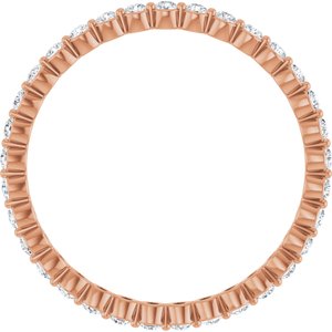 14K Rose 1/2 CTW Lab-Grown Diamond  Eternity Band
