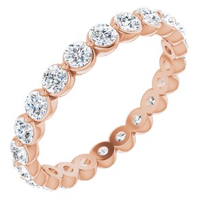 14K Rose 1 1/4 CTW Lab-Grown Diamond  Eternity Band