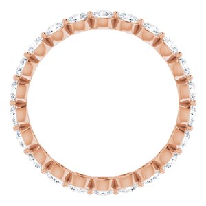 14K Rose 1 1/5 CTW Lab-Grown Diamond  Eternity Band