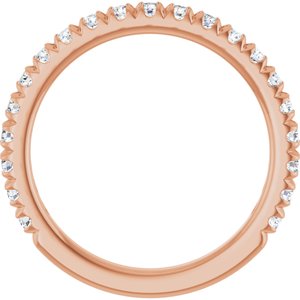 14K Rose 5/8 CTW Lab-Grown Diamond French-Set Anniversary Band
