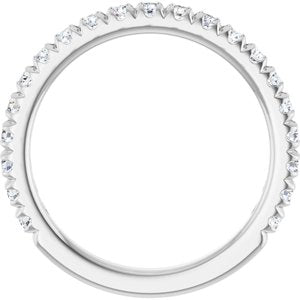 Platinum 5/8 CTW Lab-Grown Diamond French-Set Anniversary Band