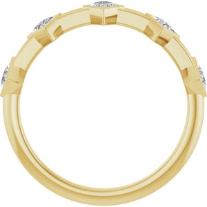 14K Yellow 1/3 CTW Lab-Grown Diamond Anniversary Band