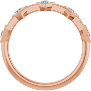 14K Rose 1/3 CTW Lab-Grown Diamond Anniversary Band
