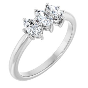 14K White 3/4 CTW Lab-Grown Diamond Anniversary Band