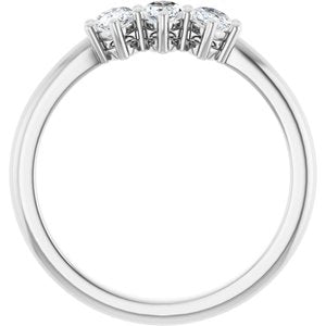 Platinum 3/4 CTW Lab-Grown Diamond Anniversary Band