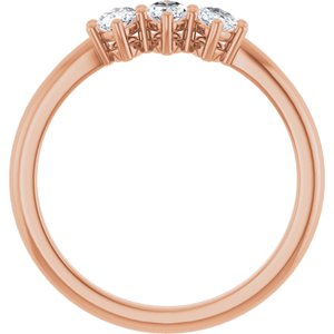 14K Rose 3/4 CTW Lab-Grown Diamond Anniversary Band
