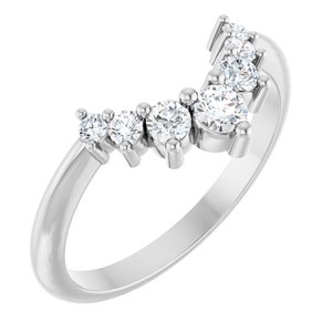 Platinum 1/3 CTW Lab-Grown Diamond Contour Band