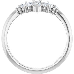 Platinum 1/3 CTW Lab-Grown Diamond Contour Band