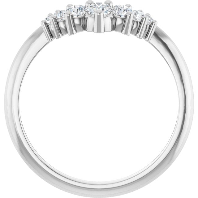 Platinum 1/3 CTW Lab-Grown Diamond Contour Band