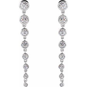 14K White 1 3/4 CTW Lab-Grown Diamond Earrings