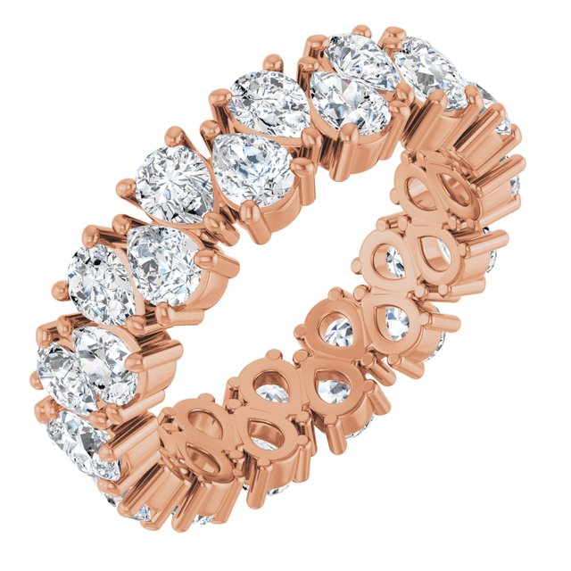 14K Rose 3 9/10 CTW Lab-Grown Diamond Eternity Band