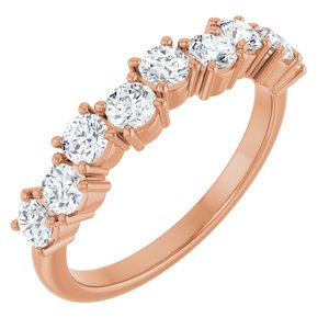 14K Rose 9/10 CTW Lab-Grown Diamond Anniversary Band