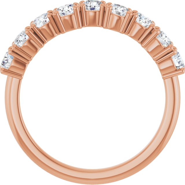 14K Rose 9/10 CTW Lab-Grown Diamond Anniversary Band