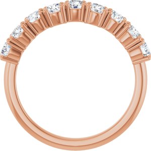 14K Rose 9/10 CTW Lab-Grown Diamond Anniversary Band