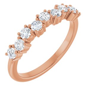 14K Rose 1/2 CTW Lab-Grown Diamond Anniversary Band