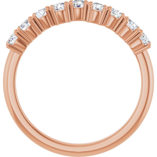 14K Rose 1/2 CTW Lab-Grown Diamond Anniversary Band